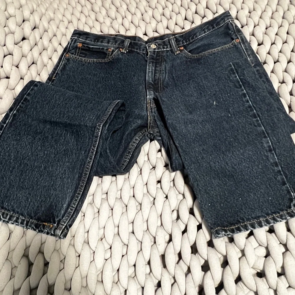 Levi's Classic Blue Jeans with Gold Stitching